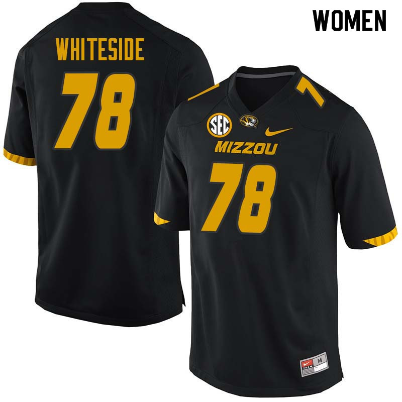 Women #78 Kobie Whiteside Missouri Tigers College Football Jerseys Sale-Black